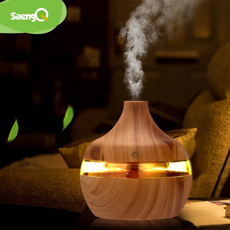 Electric Ultrasonic Wood Grain Air Humidifier